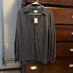 J Jill NWTS Soft Luxe Button-Front Shirt size medium